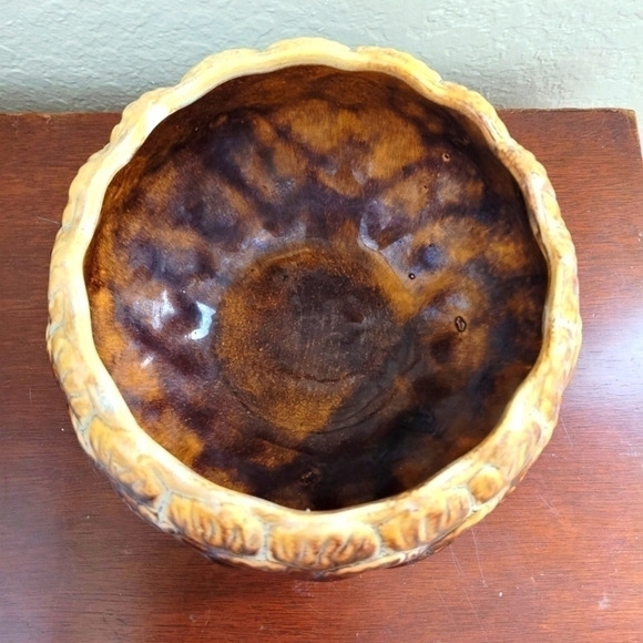 Vintage Judy of California Pottery Serving Bowl Planter Drip Glaze 1960s USA - Picture 10 of 13